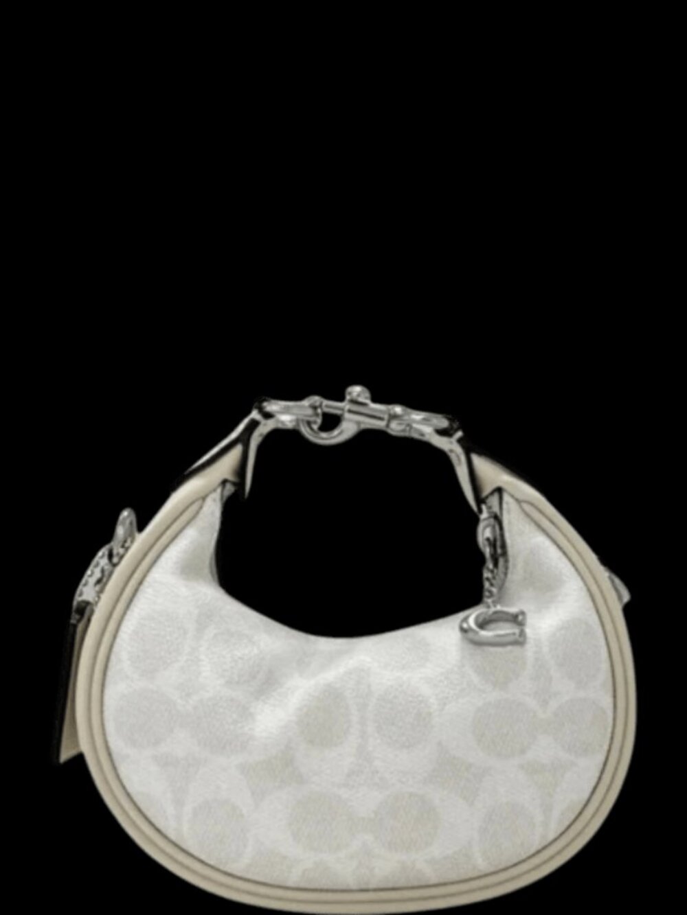 Coach Jonie Bag – Signature Canvas, Silver/White Chalk (New)